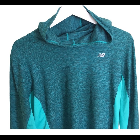 NEW BALANCE Cold Weather Tech Hoodie With Long Sleeves Green Size XL - Picture 4 of 9